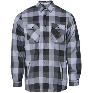 Dixxon Flannel La Muerte Gray Black Mens S Sherpa Line Flannel Jacket